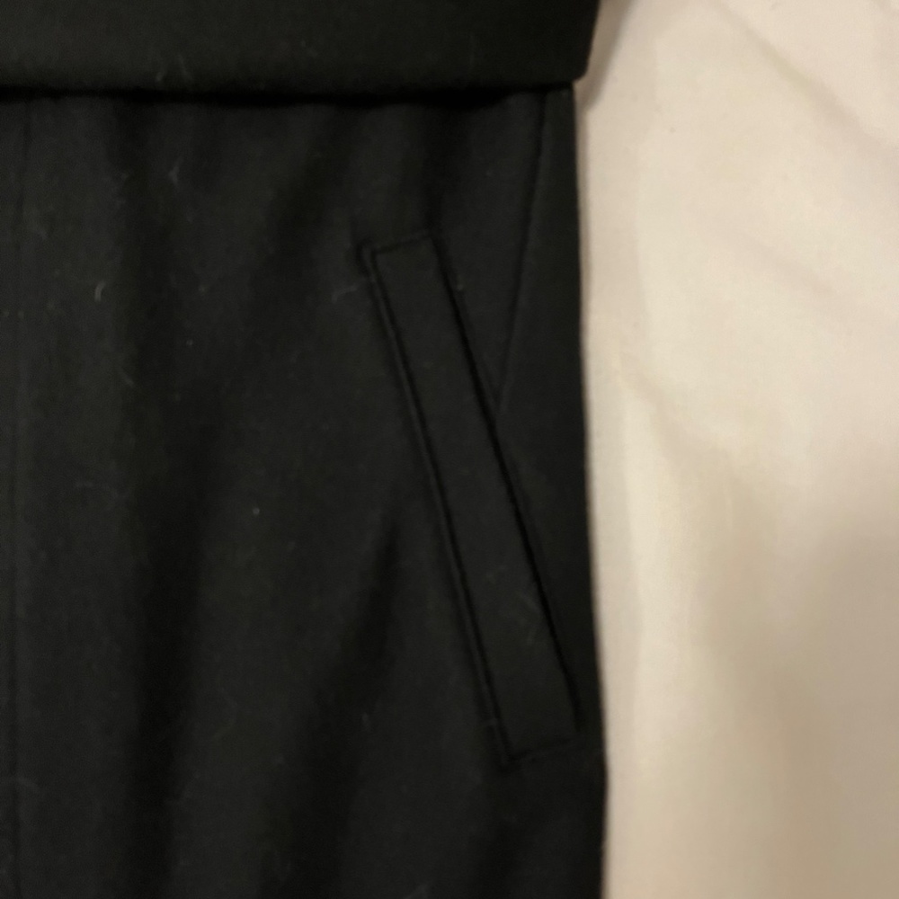 Claiborne Black Wool Pea Coat - Picture 4 of 5